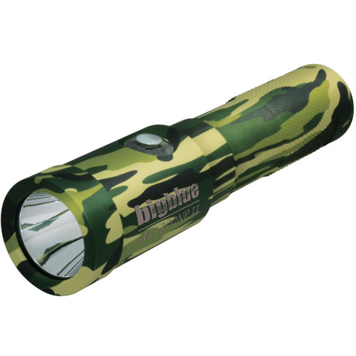 Bigblue AL1300NP 1300 Lumens Narrow Beam Special Edition Dive Light Green Camo